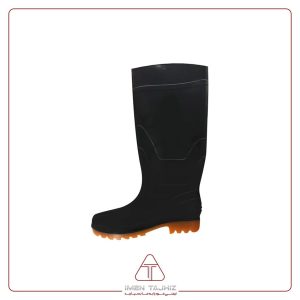 چکمه لاستیکی مشکی بلند راستی رو
