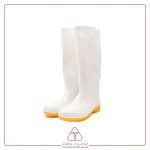 چکمه لاستیکی سفید بلند راستی رو